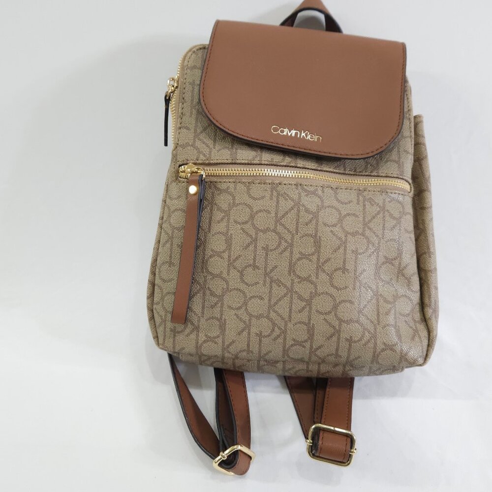 Calvin Klein Signature Elaine Brown Logo Backpack